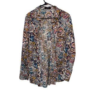 Mens Paisley Button-Down Long Sleeve Shirt By SSLR  XL